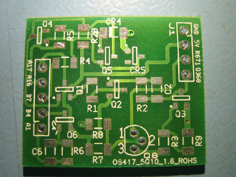 Photograph of unpopulated PCB
