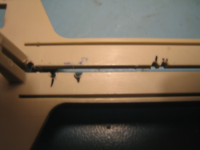 Picture showing plastic end moulding after step 22