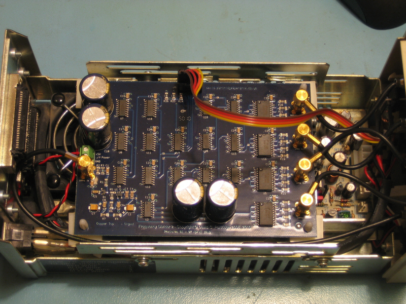 Internal view of PCB in SCSI enclosure